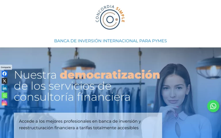 Concordia Simple website Screenshot