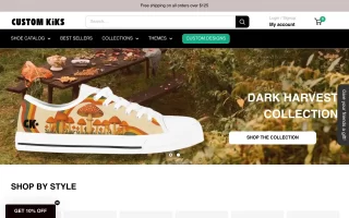 Custom Kiks website Screenshot