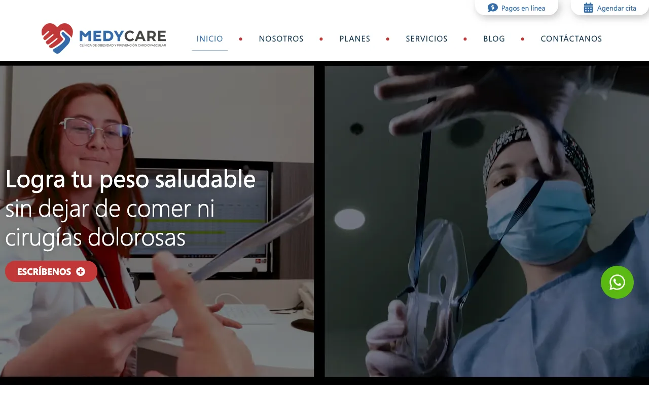Medycare website Screenshot
