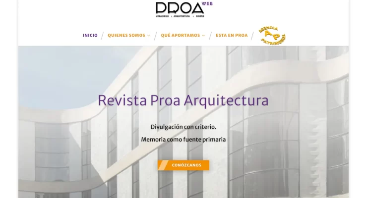 Proa Arquitectura website Screenshot