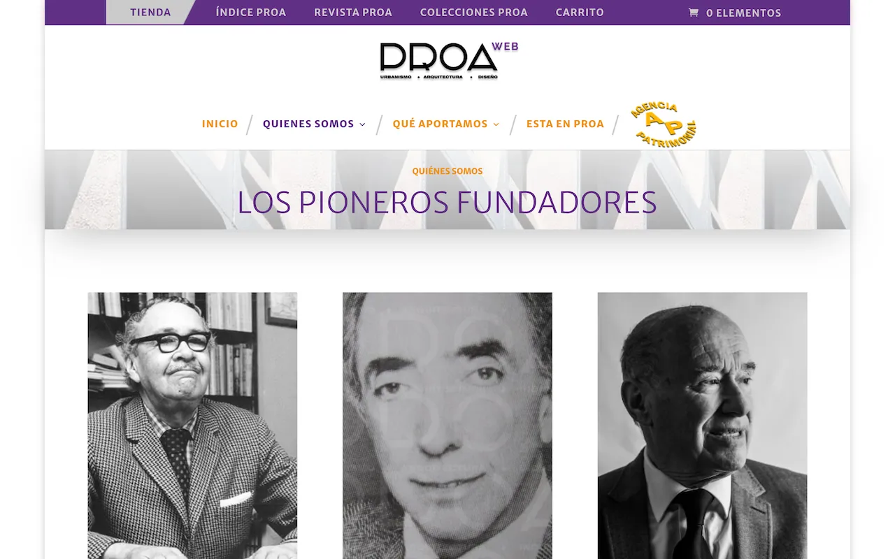 Proa Arquitectura website Screenshot