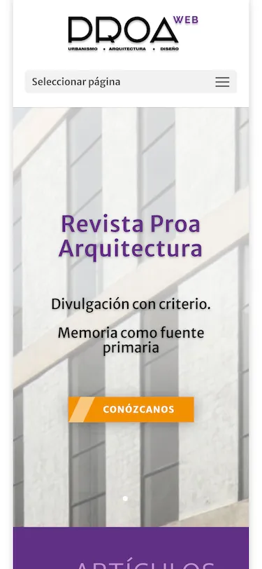 Proa Arquitectura website Screenshot